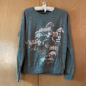🩶🐴horse tribal print sweatshirt🐴🩶